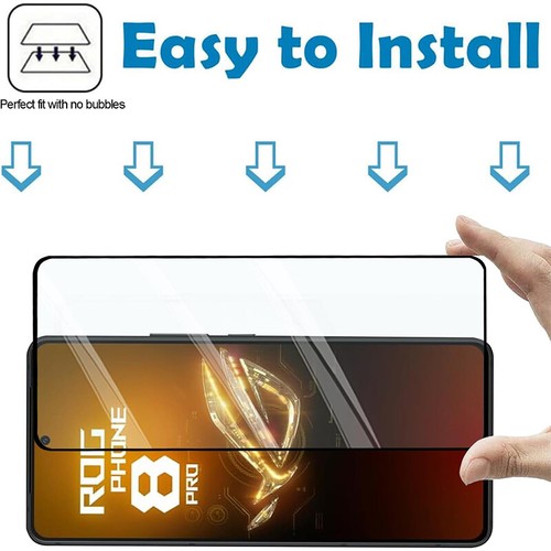 2PCS ASUS ROG Phone 8 Rog8 Pro Full Cover Tempered Glass Cover Screen Protector - Picture 4 of 4
