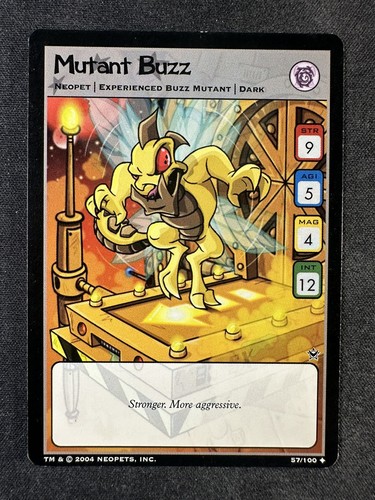 Neopets TCG 57/100 Mutant Buzz Return of Dr. Sloth Experienced Uncommon NM - Picture 1 of 2