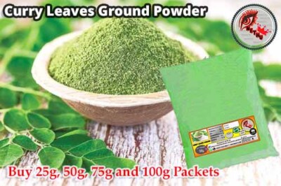 Natural Dehydrated Curry Leaves Ground Powder - Ceylon Karapincha For Cooking
