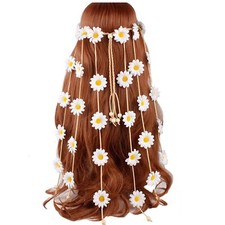 Sunflower Headband Flower Daisy Hippie Indian Boho Hair Bands Tassel Bohemian...