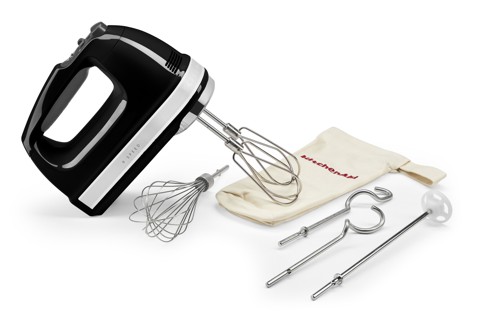 KitchenAid Handrührer 5KHM9212EOB Onyx Schwarz- Handmixer inkl. Zubehör