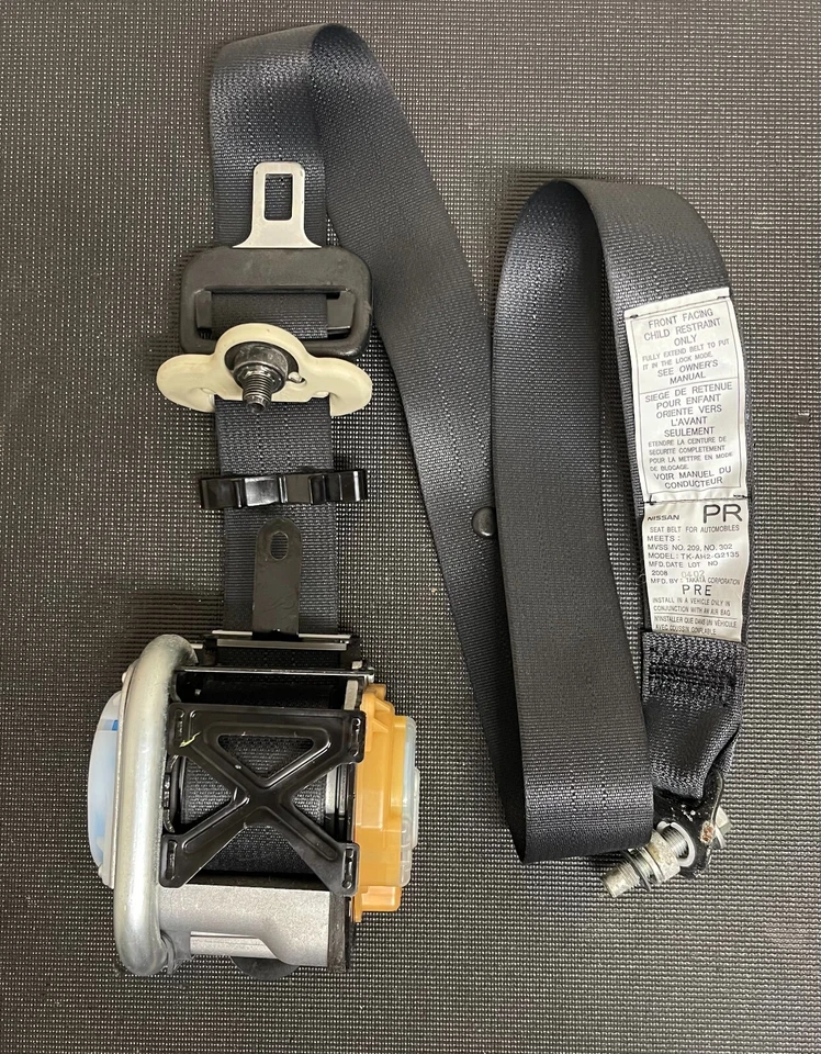 2009 2010 2011 2012 Nissan Murano Front RIGHT PASSENGER Side Seat Belt  OEM - Image 3 of 4