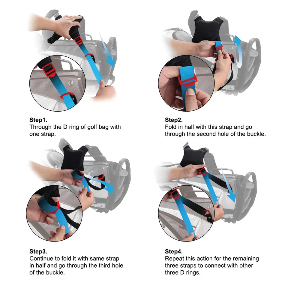 Golf Bag Strap Replacement Double Shoulder Adjustable Golf Carrying Bag Strap AU - image 2 of 4