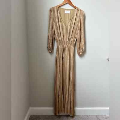 Revolve SUNDRESS Tan Crochet Knitted Maxi Dress Size XS or S | eBay