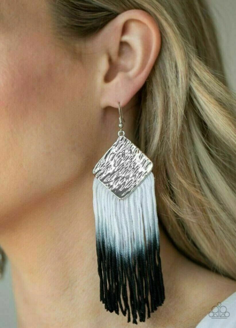Dip in black earrings clearance paparazzi