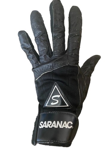 Vintage Saranac Handschuhe Herren klein Fallschirmspringen Schlag Sporthandschuhe Lammfell - Bild 4 von 16