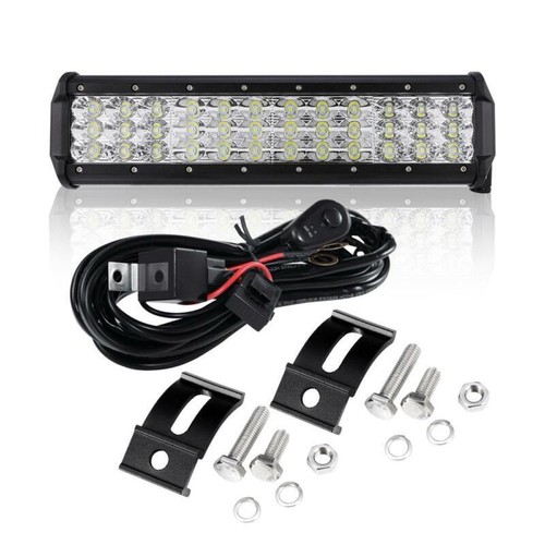Tri-Row 12" INCH 360W LED Work Light Bar Combo Beam Offroad Driving Lamp ATV UTV - Picture 2 of 12