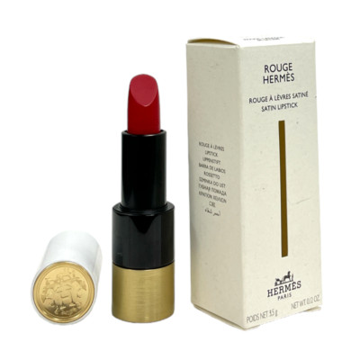Hermes Rouge Satin Lipstick (3.5g / 0.12oz | 64 Rouge Casaque) NEW