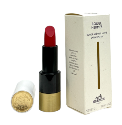 Hermes Rouge Satin Lipstick (3.5g / 0.12oz | 64 Rouge Casaque) NEW