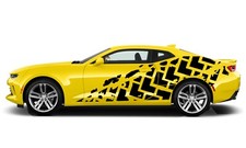 Side tires stamps graphics stickers decal compatible with Chevrolet Camaro
