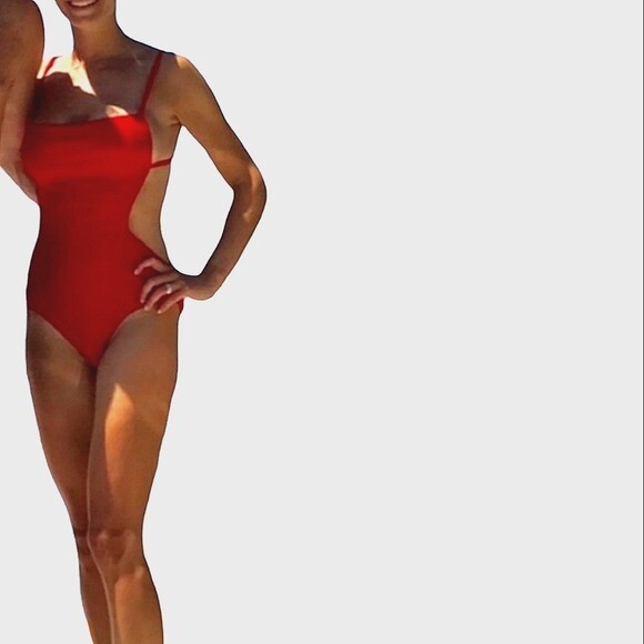 NWOT Chromat Swim One Piece Cutout Strappy Swimsuit Monokini Coral