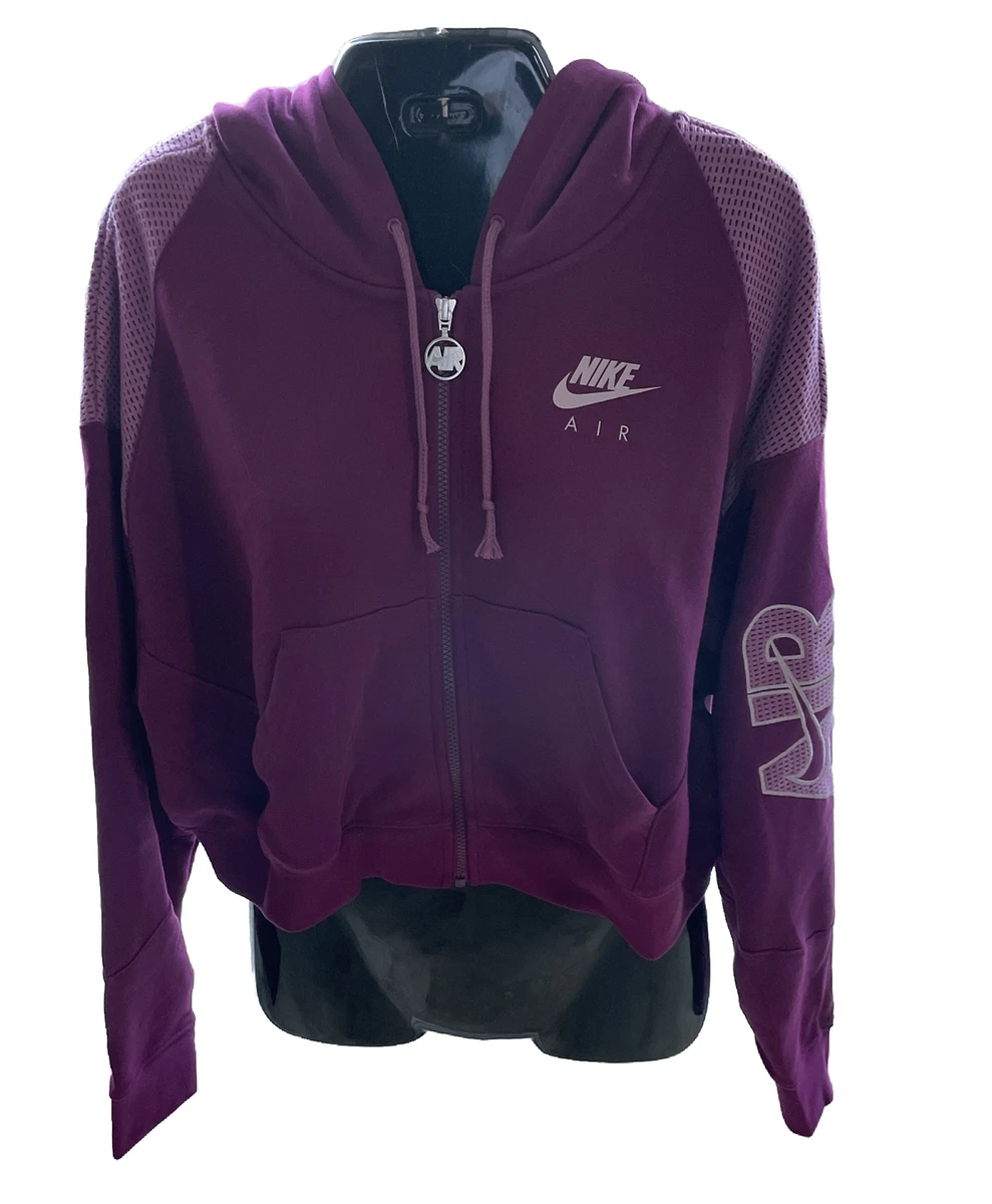 Air fleece hotsell zip cropped hoodie