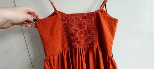 Vintage linen sundress dress from H&M in forest style - Picture 4 of 12