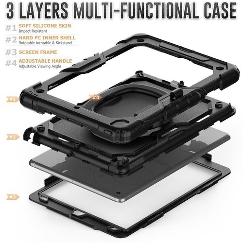 Builder Case For iPad Pro 12.9 6th Gen/iPad Air/10th Gen 10.9 Kickstand Rotation - Picture 53 of 231