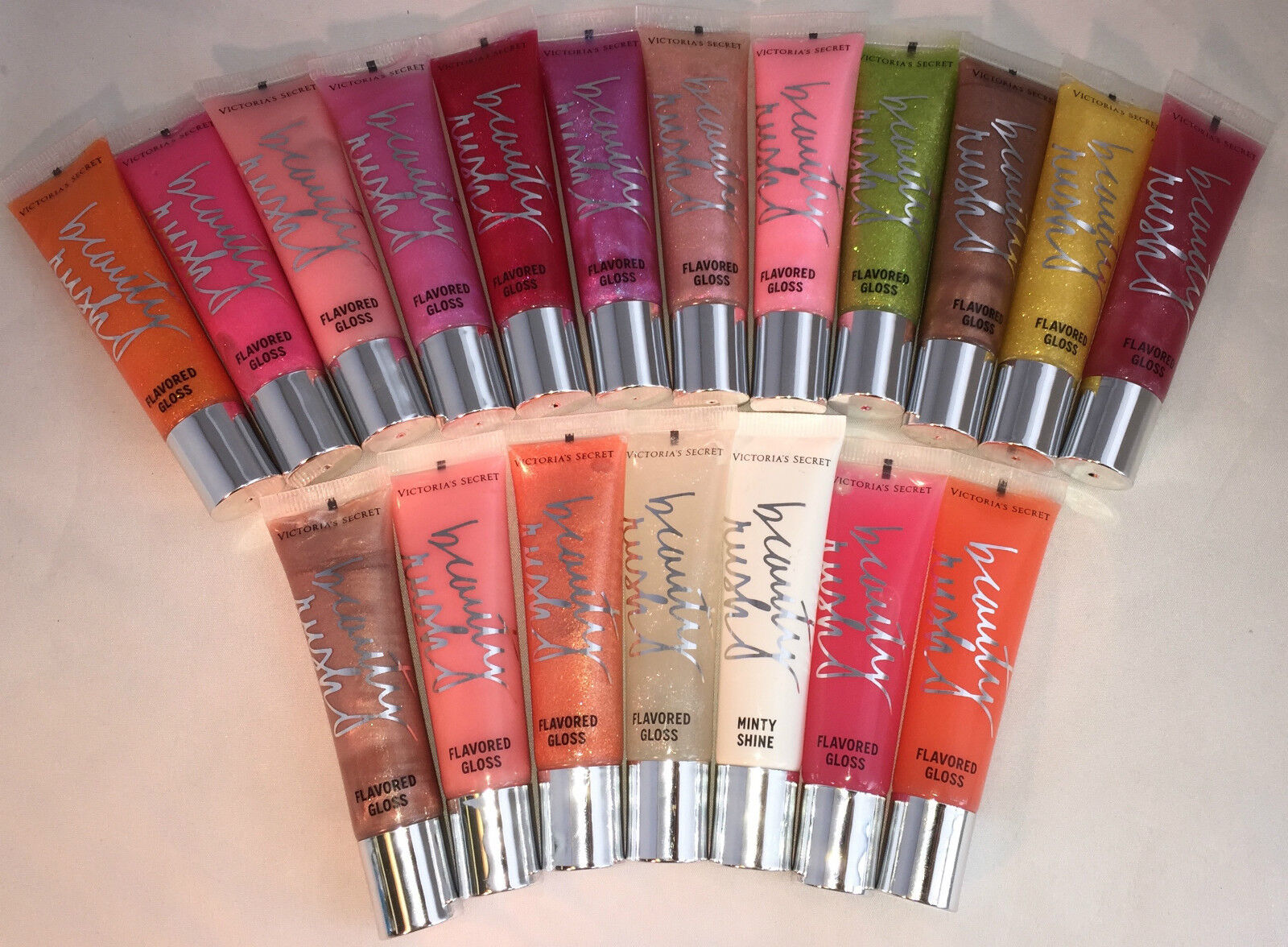 3 Victoria's Secret Beauty Rush Flavored Lip Gloss Squeezed for