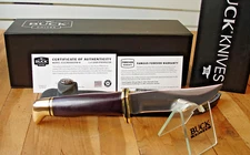 NIB BUCK KNIFE 212 RDSBOTM FIXED RANGER BOS S30V BLADE BURGUNDY MICARTA HANDLE @