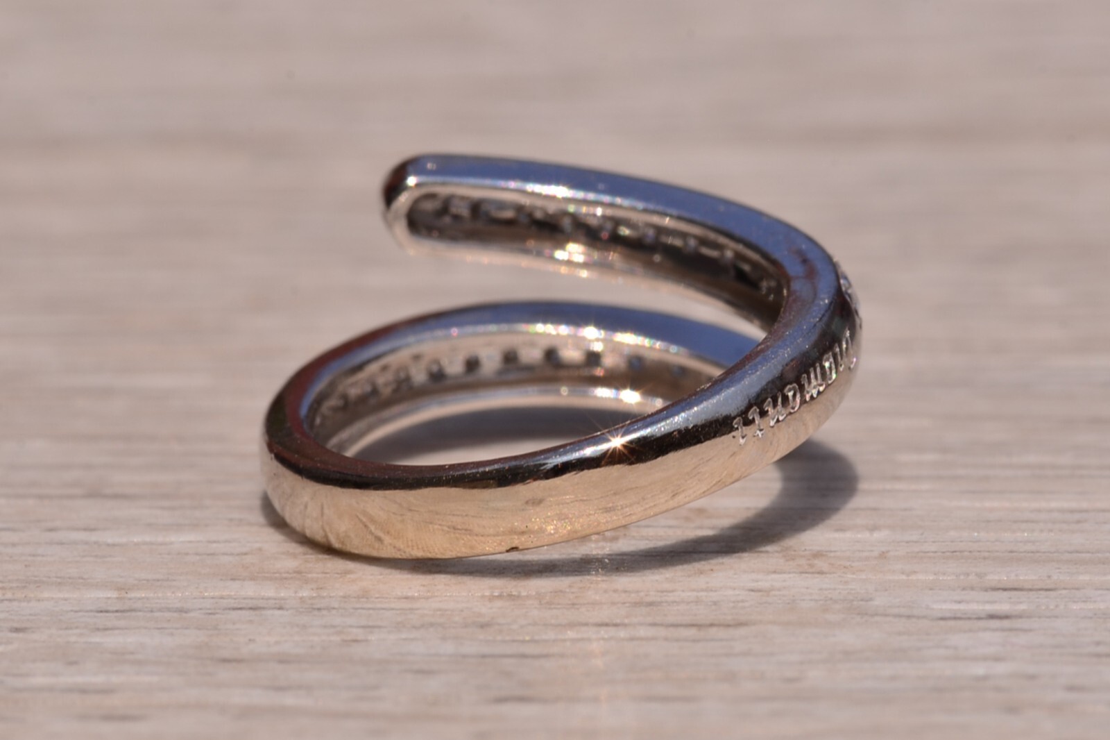 Diamanti Signed Diamond Bypass Ring in White Gold with Diamonds | eBay