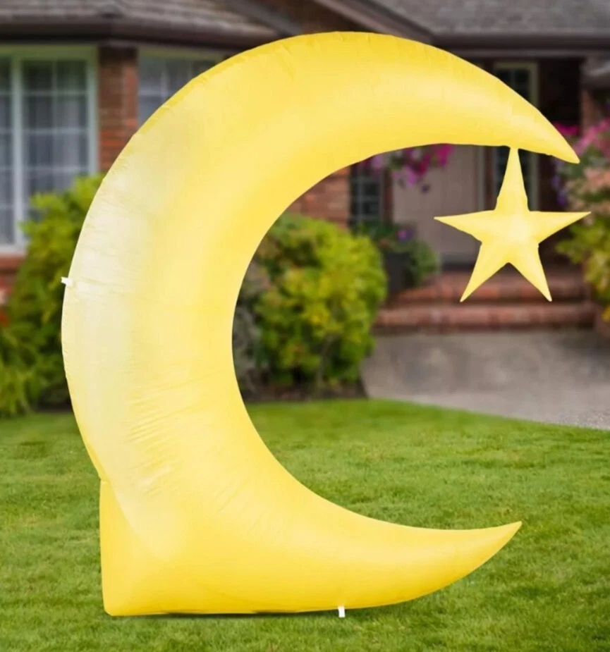 6 ft Lighted Inflatable Ramadan Moon Holiday Decoration Blowup Outdoor New - Image 3 of 4
