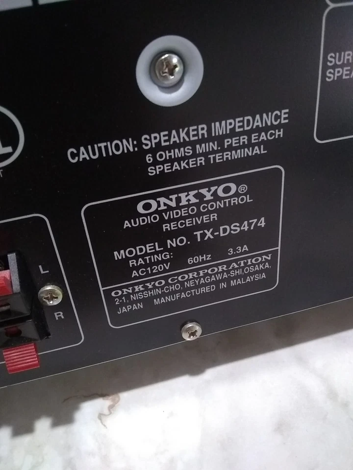 ONKYO TX-DS474 AV 5.1 Surround Sound Receiver Dolby Digital DTS W Antenna READ - Image 2 of 4