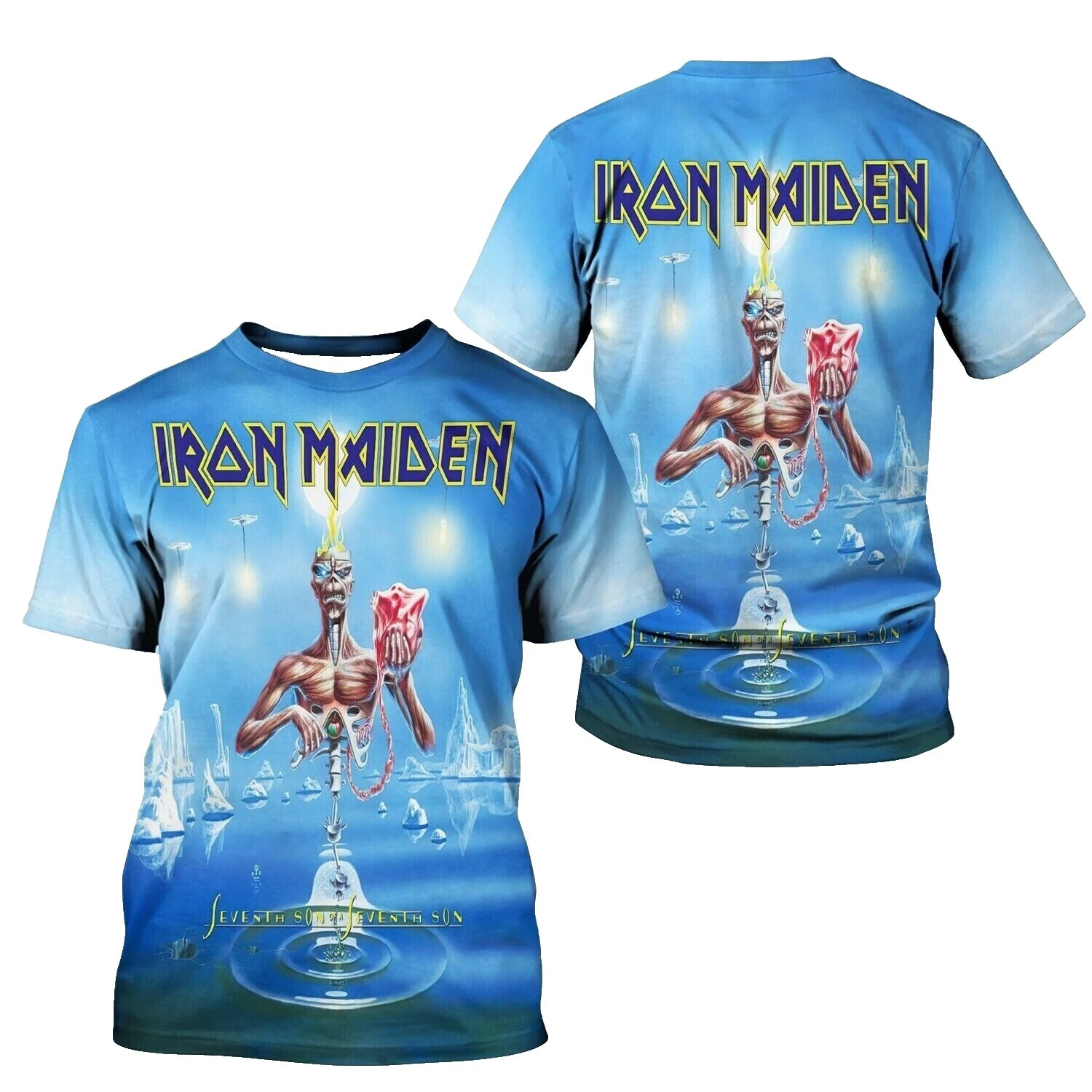 Camisas regular Iron Maiden Multicolor para hombres