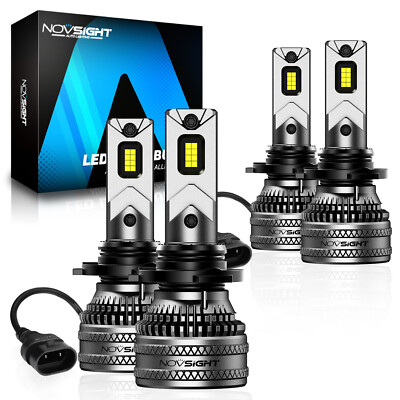 NOVSIGHT 9005 9006 HB3 HB4 LED Headlight Bulbs High Low Beam Lamp 6500K 40000lm