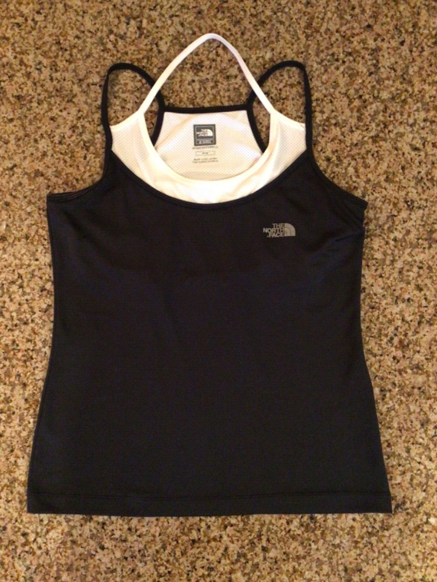 The NORTH FACE sz Medium VAPOR WICK TANK Built in Bra FLIGHT