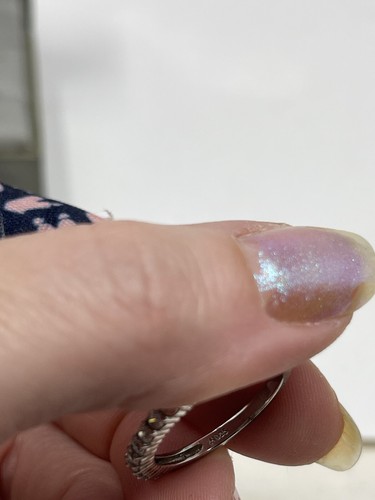 Conjunto de alianza de compromiso y boda 13,5 diamantes simulados plata de ley 925 hermosa - Imagen 7 de 7