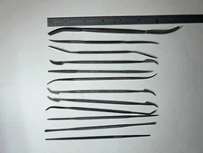 Grobet 12 Piece Swiss Die Sinker Rifflers and Files, Cut 0; 5.5"/6”/7" length