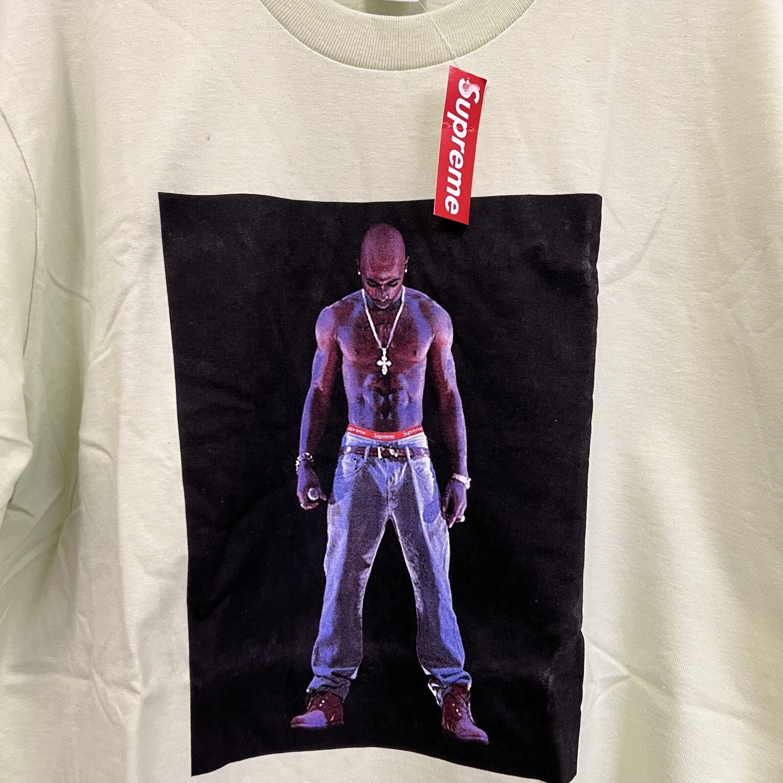 T shirt Supreme Tupac Hologram T shirt Medium M pâle comme neuf SS20 2020
