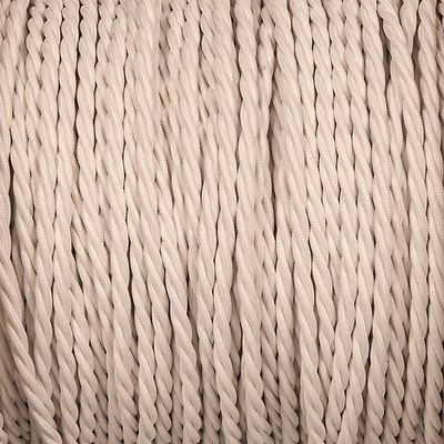 Vintage Style geflochtenes Stoffkabel drei Kerne verdreht - alle Farben