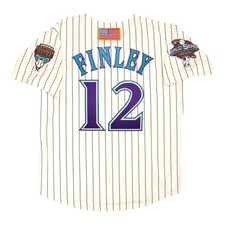 Steve Finley 2001 Arizona Diamondbacks Alt Home Ivory World Series Men's Jersey