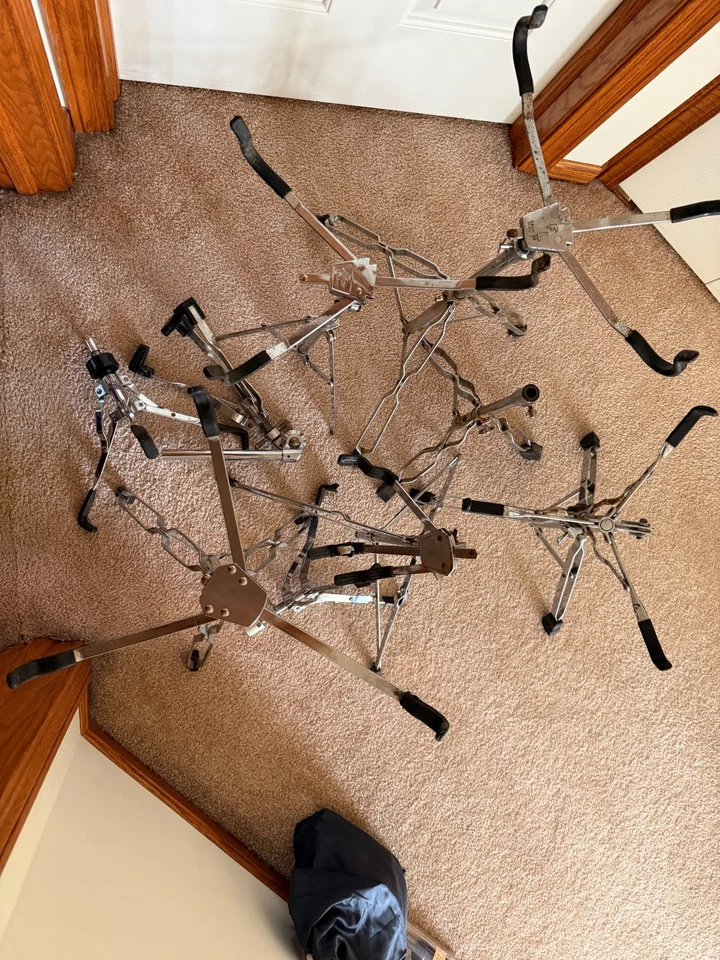 Lote de Soportes de Tambor Caja Cestas Varios Estilos de Éras Ludwig WFL Piezas Incompletas Foto 4 de 4