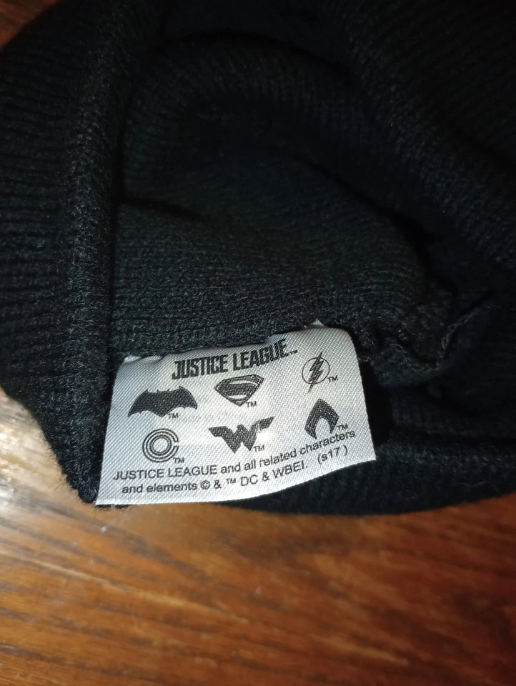 Justice League Youth Black Beanie Hat - Image 2 of 4