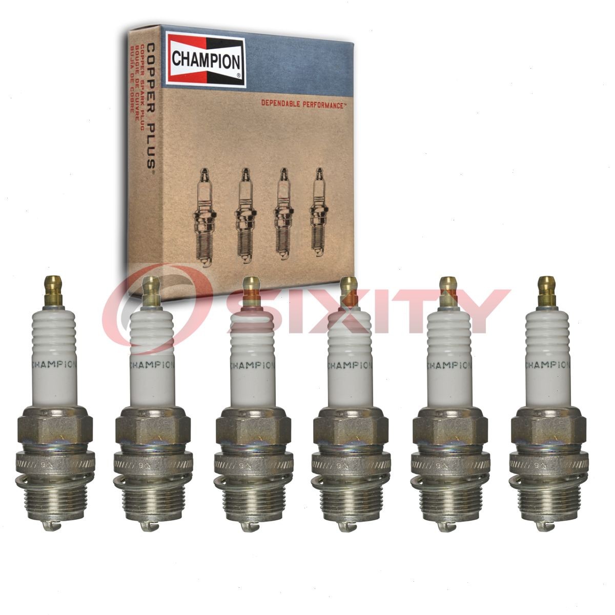 6 pc Champion Industrial Spark Plugs for 1929 Peerless Model 6-81 Ignition tg