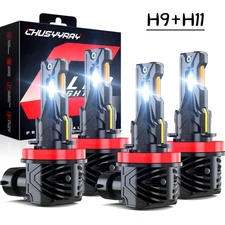 For Buick LaCrosse 2005-2013 LED Headlight High Low Fog Light Bulbs Combo Kit 6x