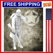 1/35 Scale Die-Cast Resin Figure Model Kit WWII US Soldier Mourning Unassembl...