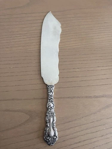 R&W Sterling Silver Cake Server R. Wallace & Sons Ornate Handle