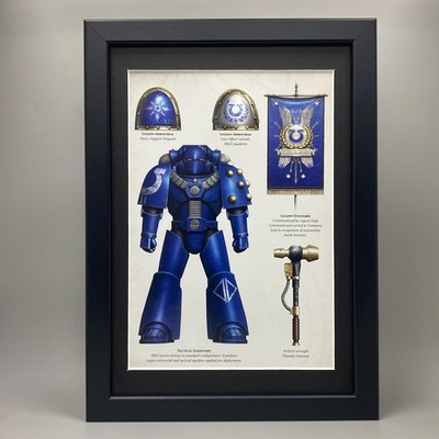 Ultramarines Gerahmte Kunst Warhammer 40K Space Marines Legion Farben