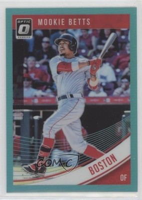 2018 Panini Donruss Optic Aqua Prizm 285/299 Mookie Betts #156 0br8