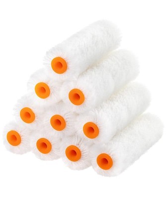 10 Pcs 4'' Mini Paint Roller Cover Set for Painting Brush Home Repair Tools