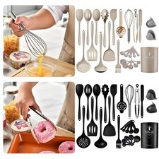 Kitchen Utensils Set Silicone Cooking Nonstick Spatula Turner Spoon Tools