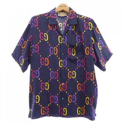 Authentic Gucci Jumbo GG Silk Bowling Shirt 694124 ZAJOZ S/S Shirt