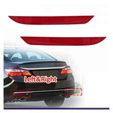 Fit 2016-2017 Honda Accord 2X Rear Bumper Reflector Light Tail Lamp Left & Right