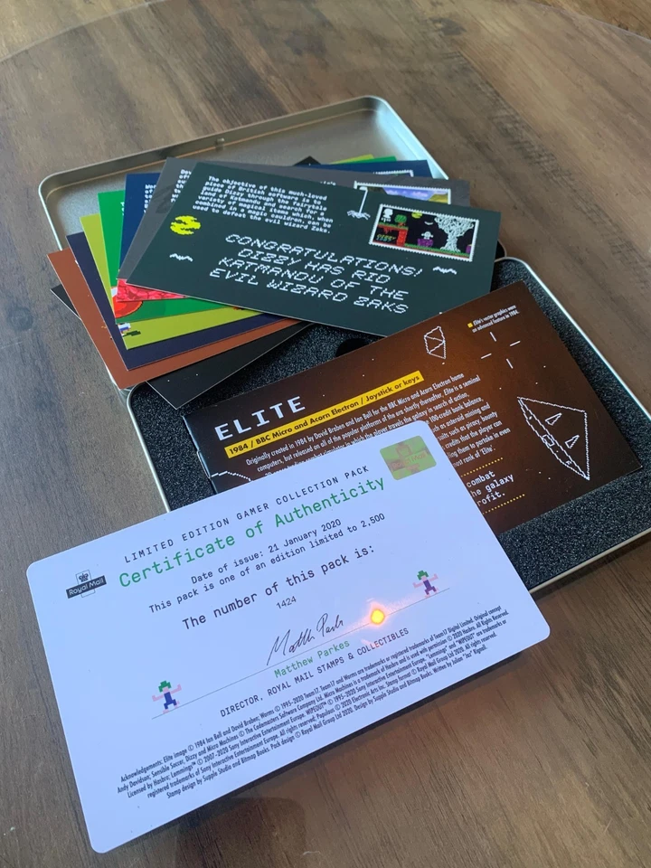 Как новая - Королевская почта - олово для коллекционеров классических видеоигр с марками расхитителей гробниц - Изображение 2 из 4