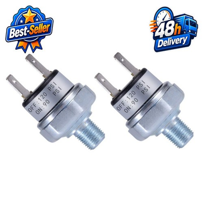 #ad FanWayer Air Pressure Switch 90 120 PSI 1 8quot; NPT 12V 24V DC $22.99