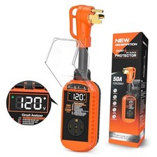 Smart 50 Amp RV Surge Protector with Auto Shutoff Reset, 12,000J RV Surge