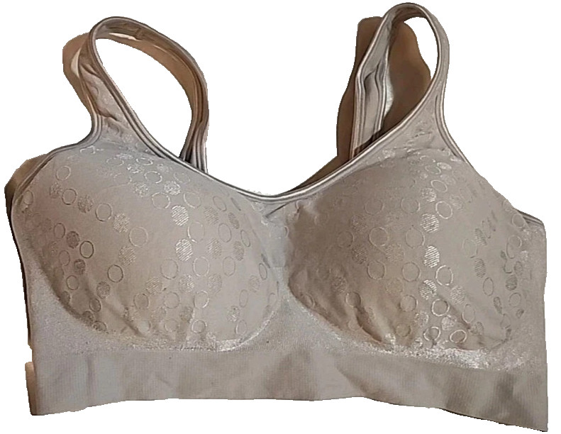Bali Comfort Revolution Bra 2XL Circle Dot Print Wirefree Stretch Style 3488