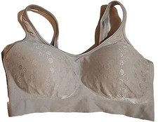 Bali Comfort Revolution Bra 2XL Circle Dot Print Wirefree Stretch Style 3488