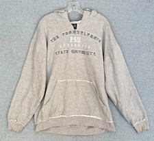 VINTAGE Penn State University Hoodie Mens Large Gray Pullover Embroidered READ