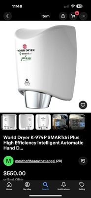 SMARTdri Plus High-Speed Energy-Efficient Hand Dryer, Flexible Ctrl, Single 110